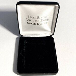 American Eagle First StrikeSilver Dollar Black Velvet Coin Presentation Case Box